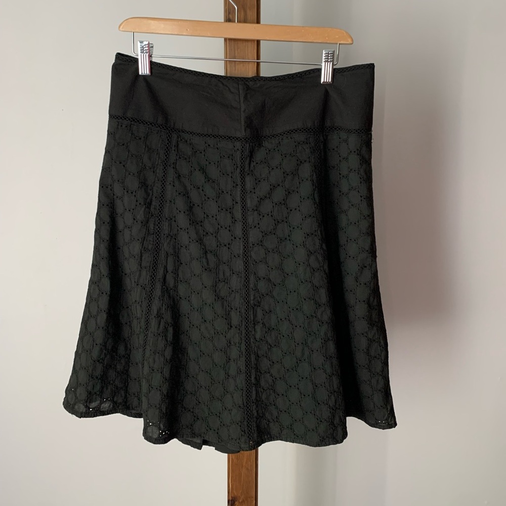 SPORT COLLECTION | Black Eyelet Lined Skirt | Sz 10
